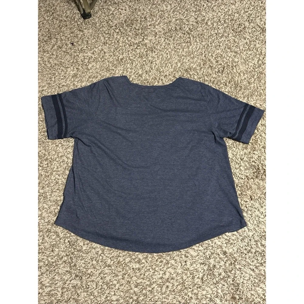 New England Patriots NFL Women ScoopNeck Tee XXL Navy Football Fan Shirt Graphic